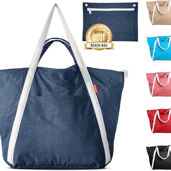 Packable  tote - great for beach or pool! - Picture 4 of 4
